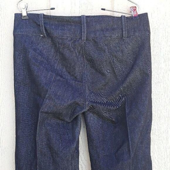 Apostrophe Jean Dark Wash Black Low Rise Flat Front Bootcut 2 Pocket Cotton Sz 6 - Picture 6 of 8